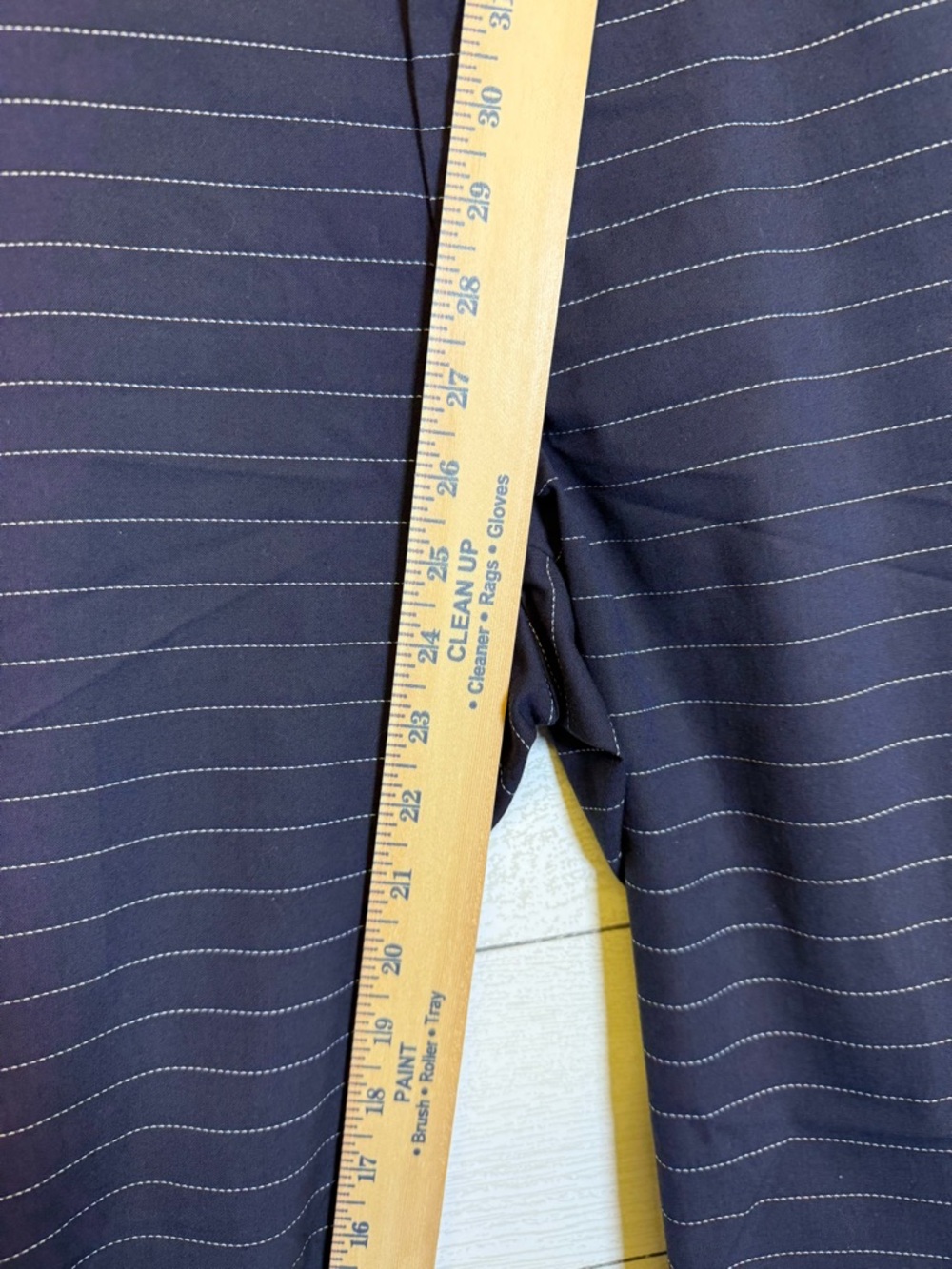 Banana Republic Logan Crop Wide Leg Navy with white stripes Pants size 6 - Picture 8 of 10